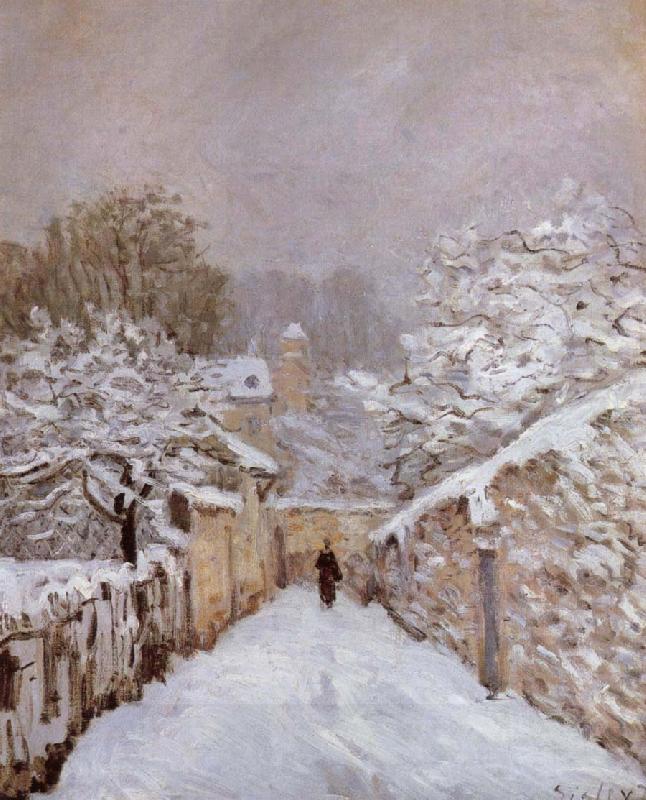 Alfred Sisley Sonw at Louveciennes